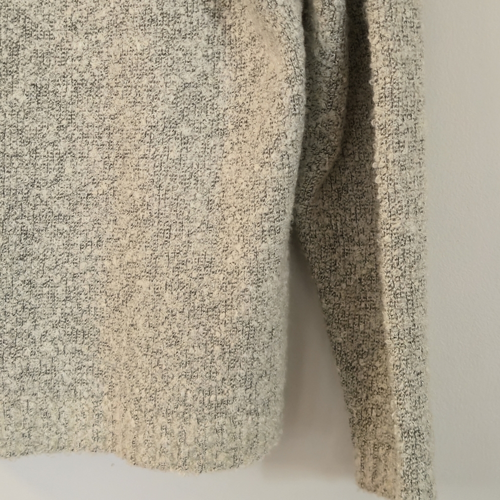 Penmans Medium Grey Marl Vintage Asymmetrical Mock Neck Knit Sweater Gorpcore - Picture 7 of 15